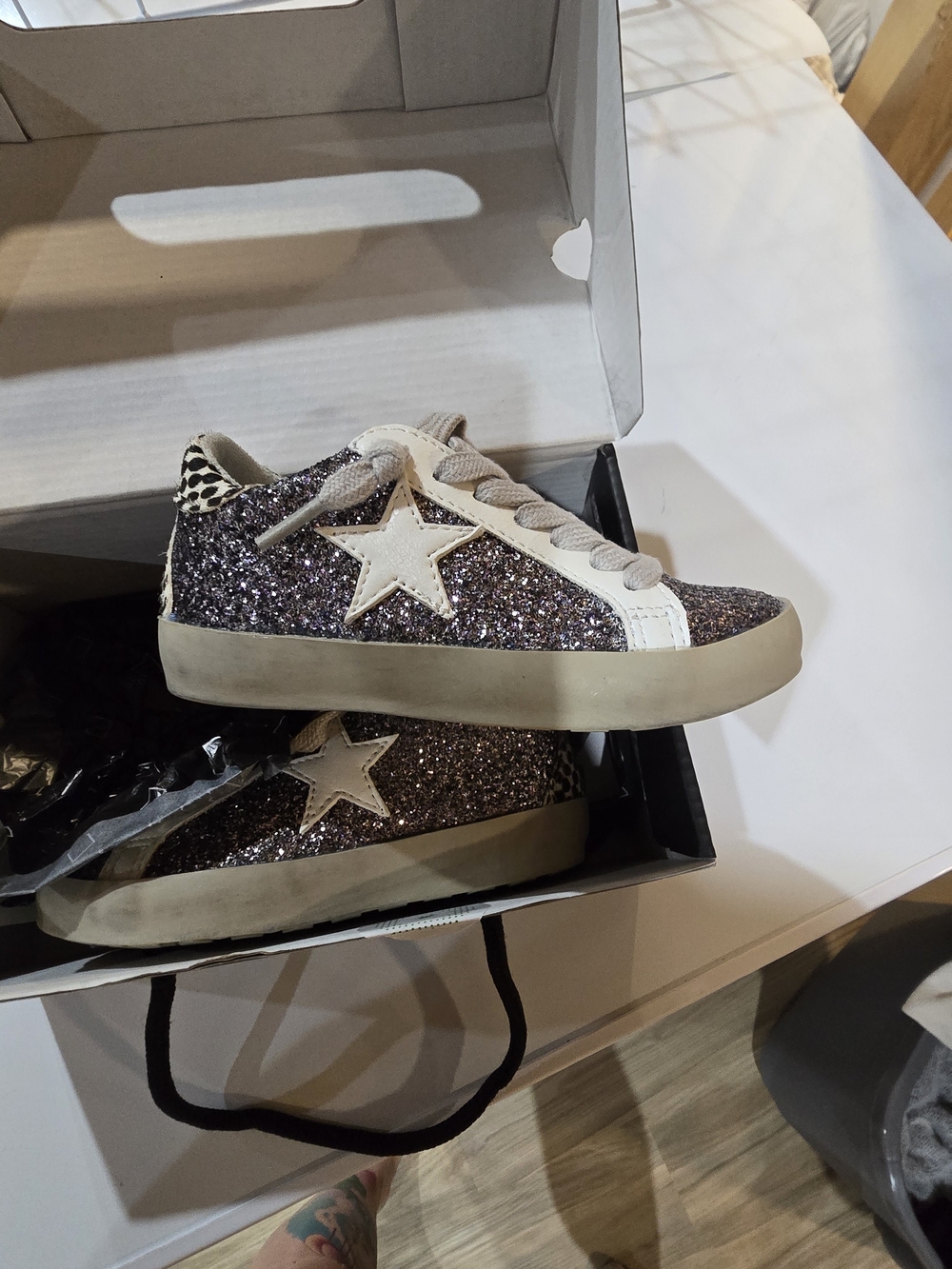 Kids Glitter Star Sneakers - Glitter